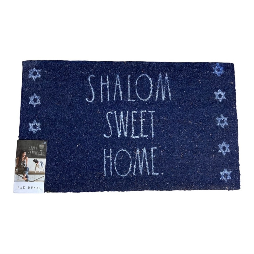 Rae Dunn BNWT Hanukkah welcome doormat “Shalom Sweet Home”